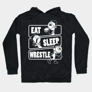 Eat Sleep Wrestle Repeat Funny Wrestling Wrestler graphic Hoodie